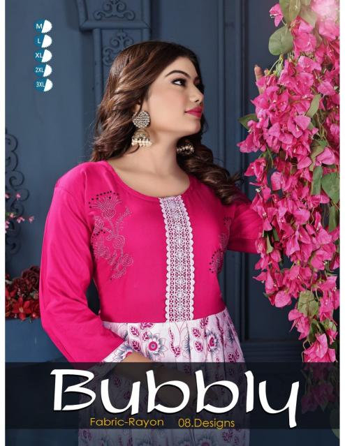 FT Bubbly catalog branded kurtis in india