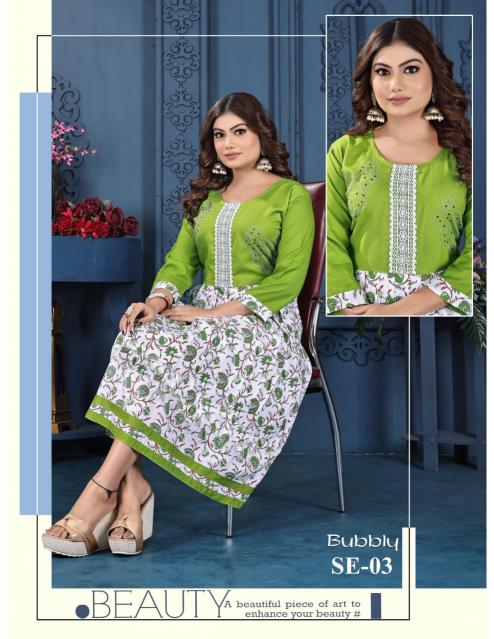 FT Bubbly catalog branded kurtis in india