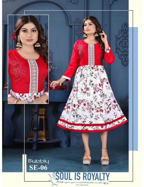 FT Bubbly catalog branded kurtis in india