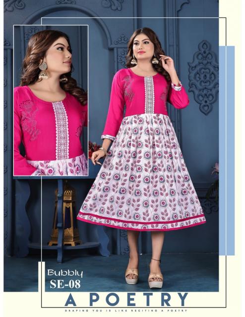 FT Bubbly catalog branded kurtis in india