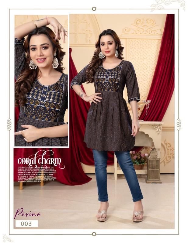 FT Parina catalog indian kurtis with jeans