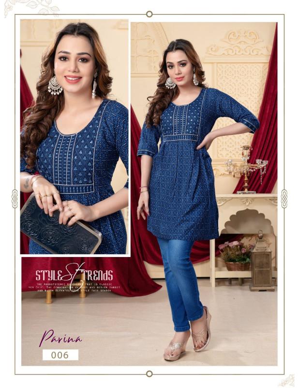 FT Parina catalog indian kurtis with jeans