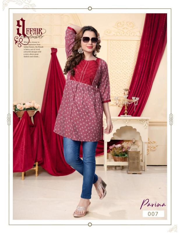 FT Parina catalog indian kurtis with jeans