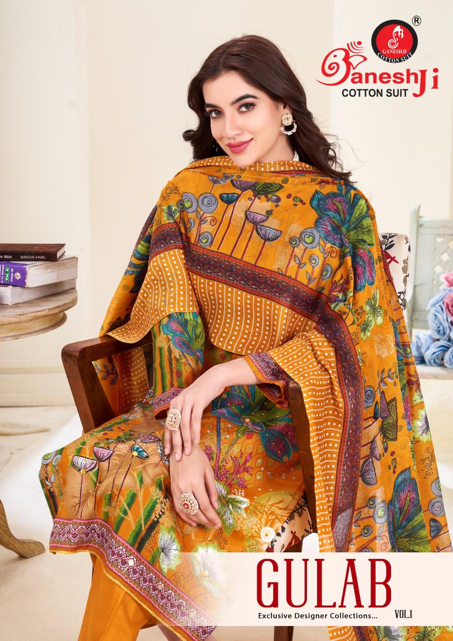 Ganeshji Gulab Vol-01 - Dress Material  - Wholesale Catalog