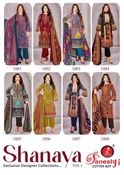 Ganeshji Shanaya Vol-1 – Dress Material - Wholesale Catalog