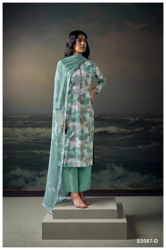 Ganga Aarvika 3587 catalog wholesale unstitched salwar kameez suppliers