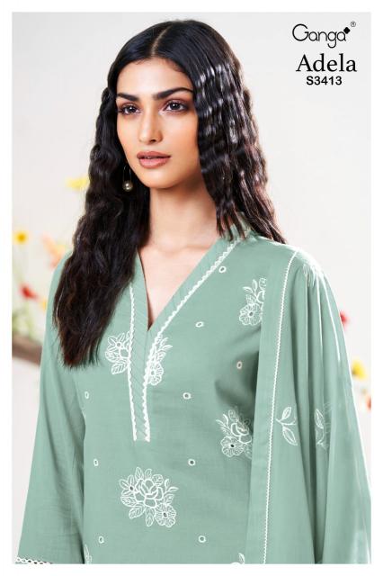 Ganga Adela 3413 catalog delhi salwar kameez wholesale