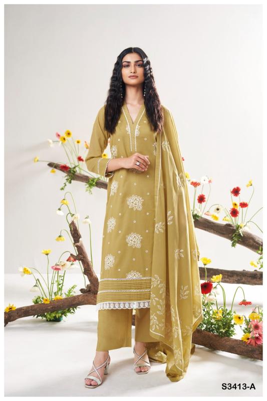 Ganga Adela 3413 catalog delhi salwar kameez wholesale
