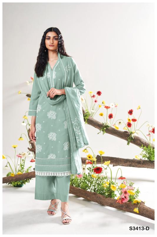 Ganga Adela 3413 catalog delhi salwar kameez wholesale