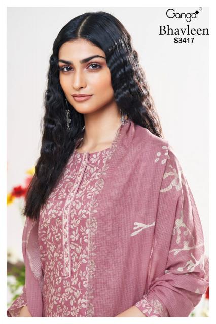 Ganga Bhavleen 3417 catalog unstitched heavy salwar kameez in jaipur wholesale with price