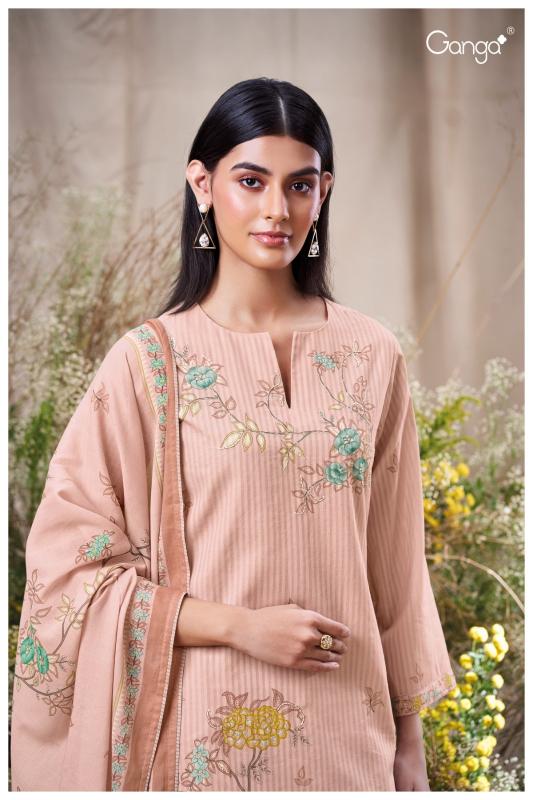 Ganga Calina 3551 catalog wholesale unstitched salwar kameez material