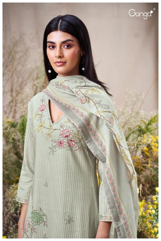 Ganga Calina 3551 catalog wholesale unstitched salwar kameez material