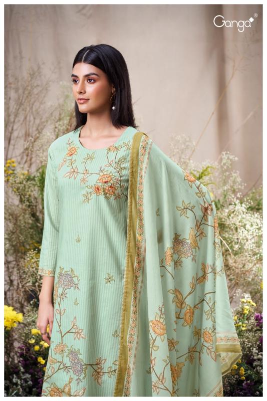 Ganga Calina 3551 catalog wholesale unstitched salwar kameez material