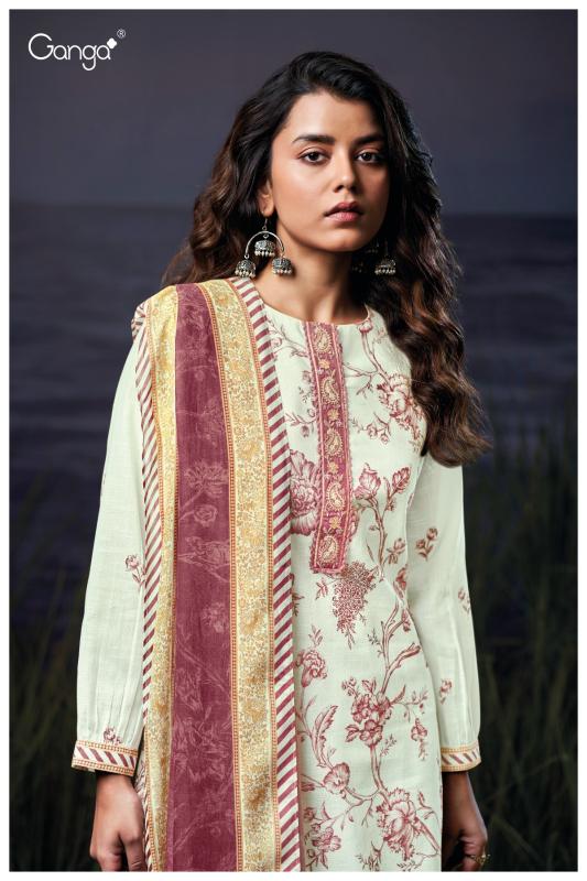 Ganga Charlotte 3549 catalog unstitched salwar kameez wholesale pakistan