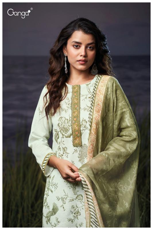 Ganga Charlotte 3549 catalog unstitched salwar kameez wholesale pakistan