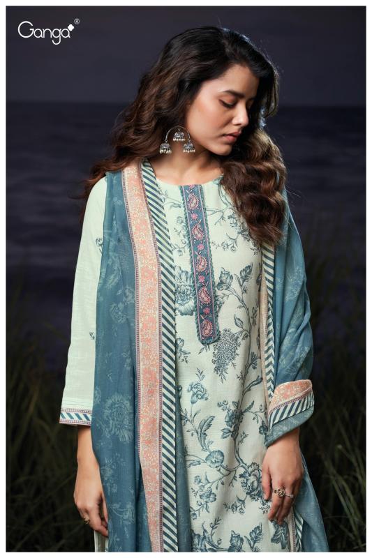 Ganga Charlotte 3549 catalog unstitched salwar kameez wholesale pakistan