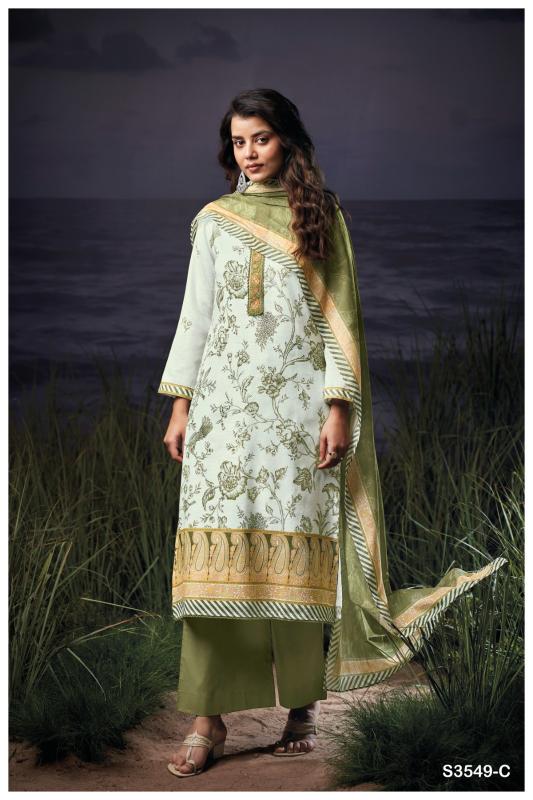 Ganga Charlotte 3549 catalog unstitched salwar kameez wholesale pakistan