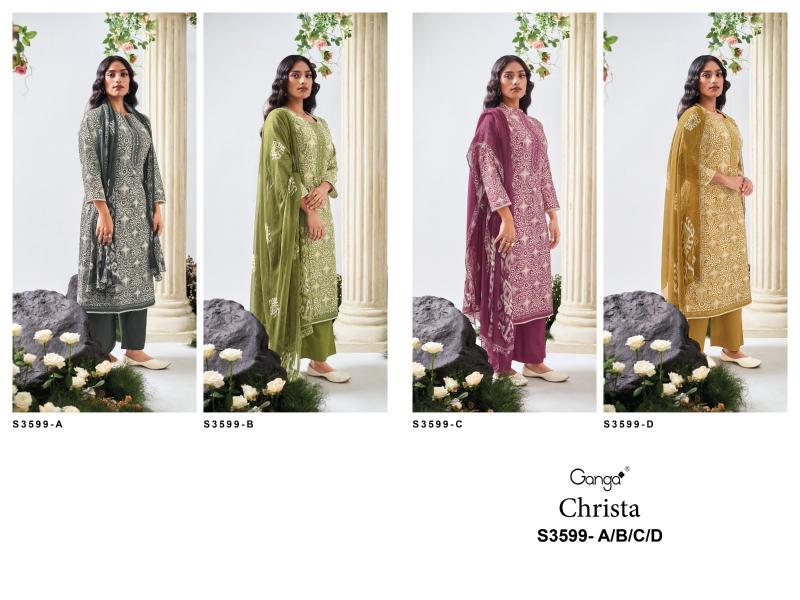Ganga Christa 3599 catalog wholesale salwar kameez