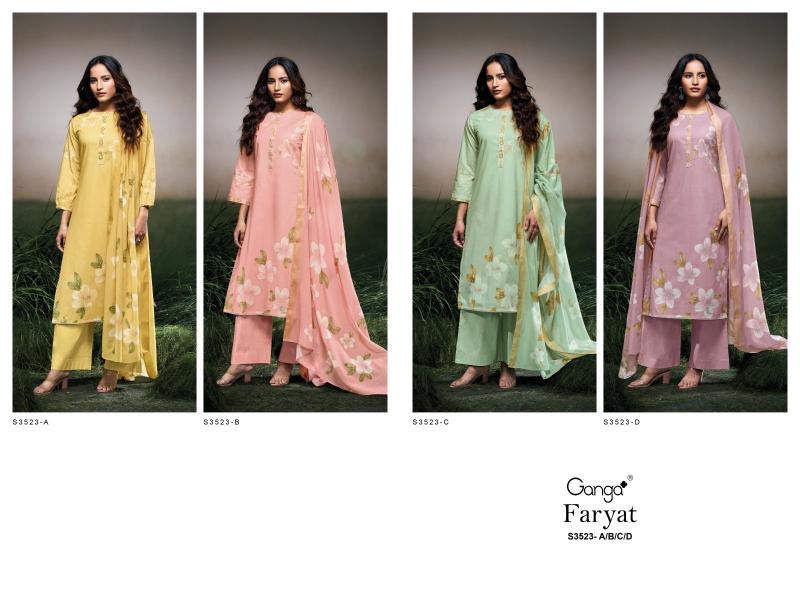 Ganga Faryat 3523 catalog wholesale salwar kameez pakistani
