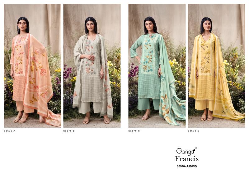 Ganga Francis 3570 catalog indian salwar kameez wholesale price