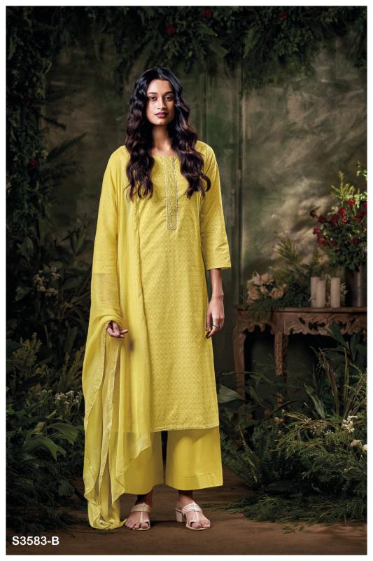 Ganga Frinisa 3583 catalog surat dress materials wholesalers in chennai
