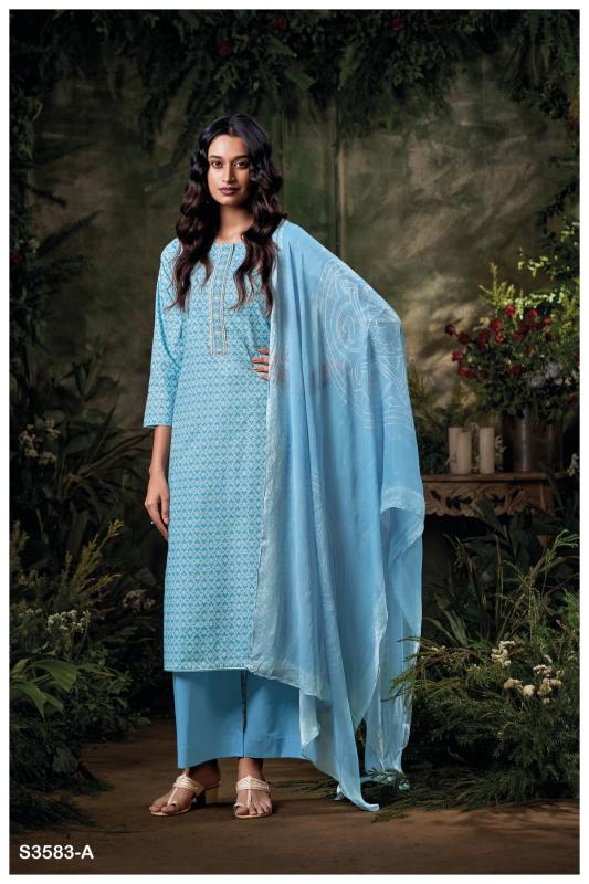 Ganga Frinisa 3583 catalog surat dress materials wholesalers in chennai