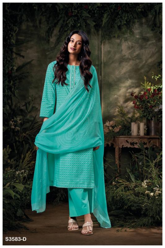 Ganga Frinisa 3583 catalog surat dress materials wholesalers in chennai