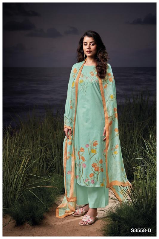 Ganga Gurveen 3558 catalog unstitched salwar kameez wholesalers in mumbai
