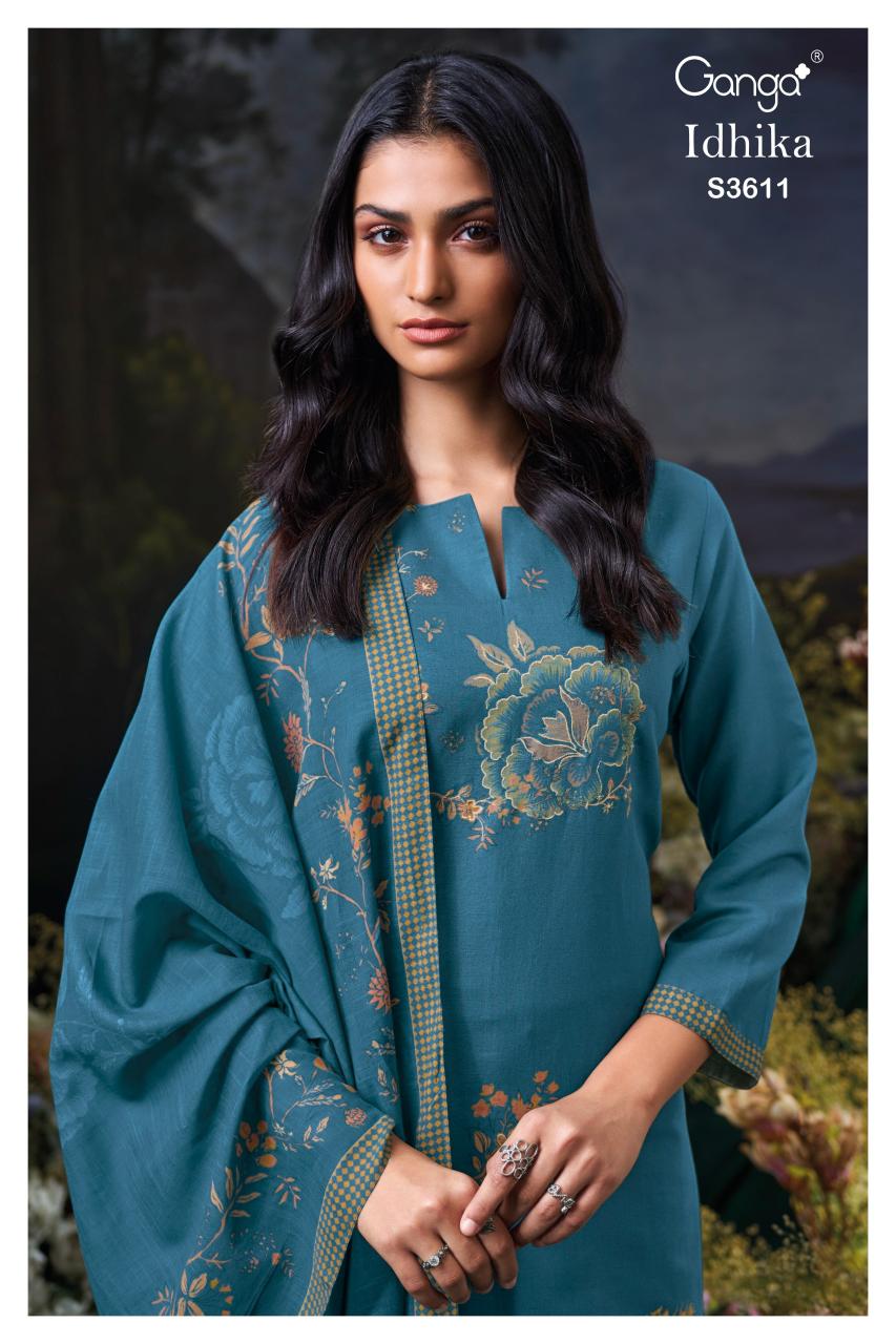 Ganga Idhika 3611 catalog wholesale dealers of salwar kameez in mumbai