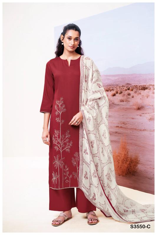 Ganga Isheeta 3550 catalog salwar kameez surat wholesale