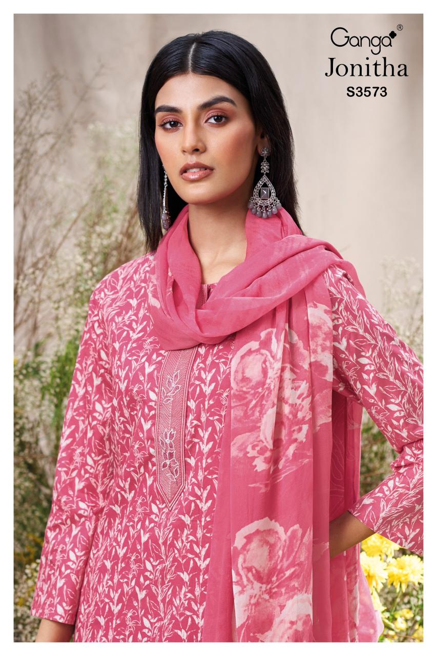 Ganga Jonitha 3573 catalog wholesale salwar kameez online shopping