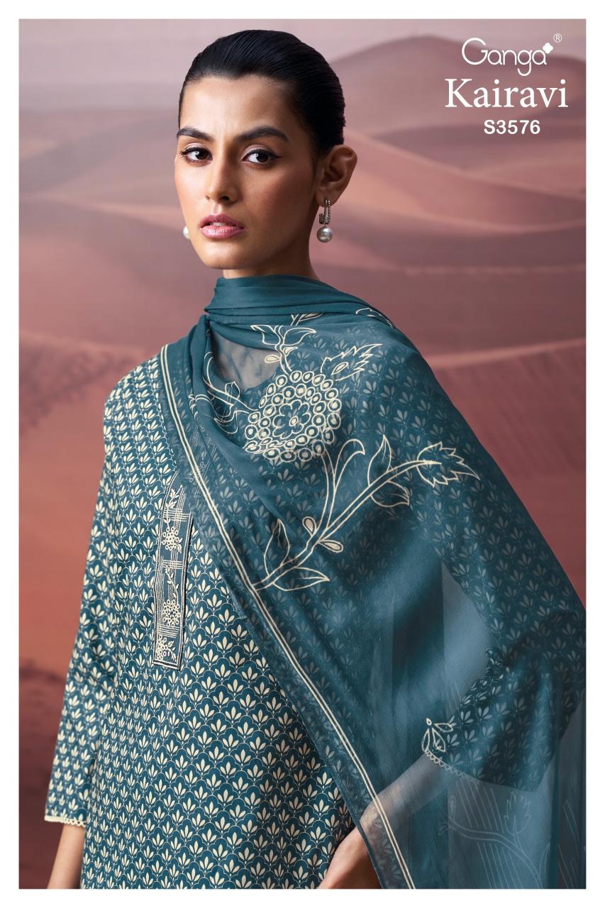 Ganga Kairavi 3576 catalog designer salwar kameez at wholesale price