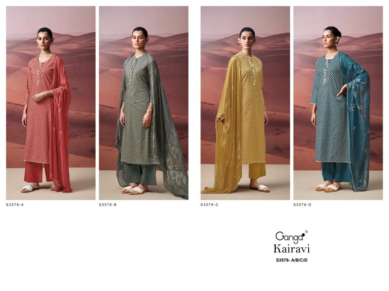 Ganga Kairavi 3576 catalog designer salwar kameez at wholesale price