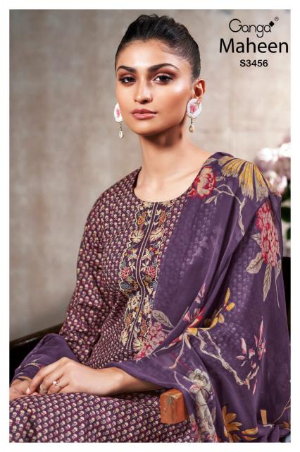 Ganga Maheen 3456 catalog wholesale salwar kameez suppliers in surat