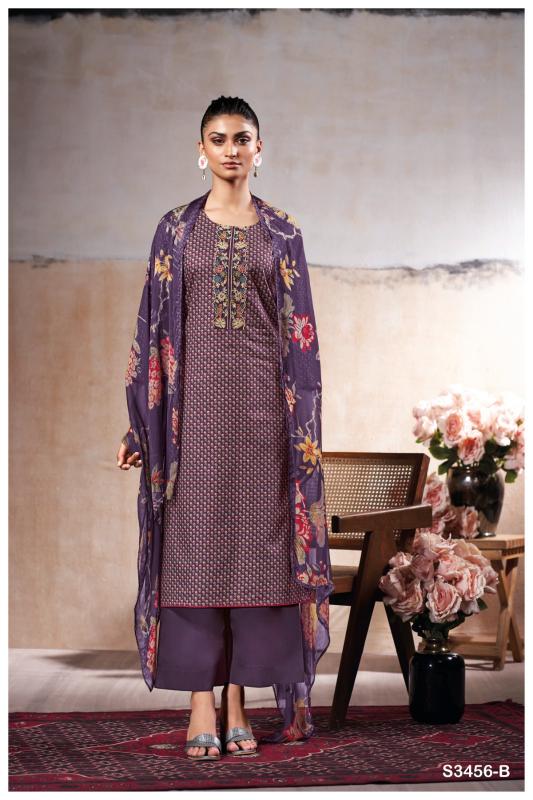 Ganga Maheen 3456 catalog wholesale salwar kameez suppliers in surat