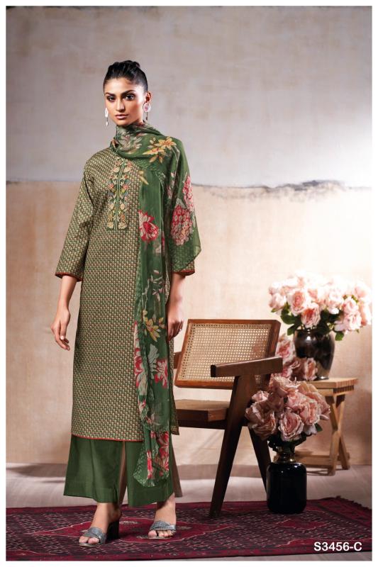 Ganga Maheen 3456 catalog wholesale salwar kameez suppliers in surat