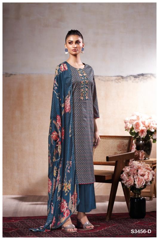 Ganga Maheen 3456 catalog wholesale salwar kameez suppliers in surat