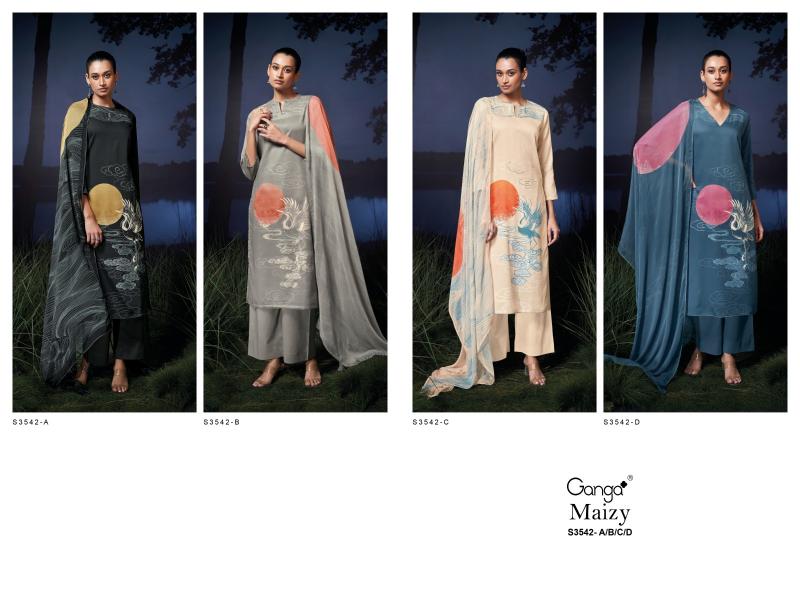 Ganga Maizy 3542 catalog mumbai wholesale salwar kameez
