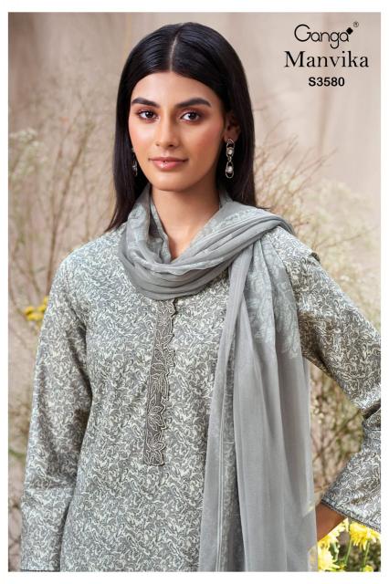 Ganga Manvika 3580 catalog unstitched salwar kameez wholesale market in delhi
