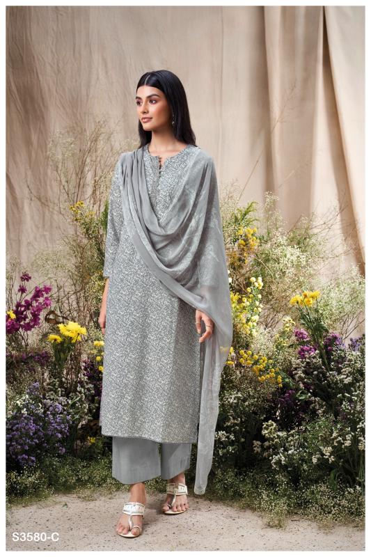 Ganga Manvika 3580 catalog unstitched salwar kameez wholesale market in delhi