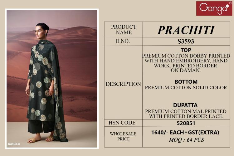 Ganga Prachiti 3593 Catalog india salwar kameez wholesale