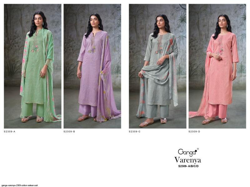 Ganga Varenya 2309 catalog straight salwar kameez wholesale