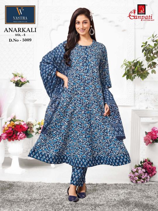 Ganpati Anarkali Vol-5 – Anarkali Style Kurti Pant With Dupatta - Wholesale Catalog