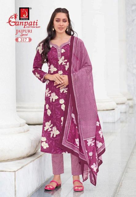Ganpati Jaipuri Special Vol-15 – Dress Material - Wholesale Catalog