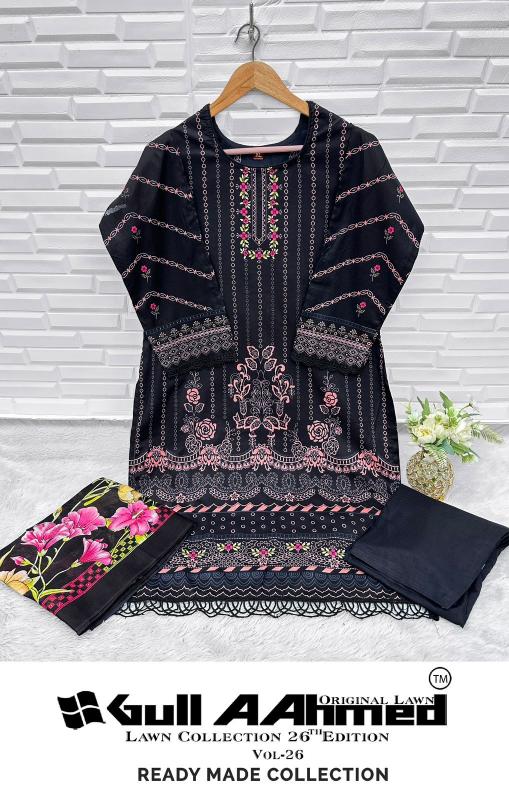 Gull Aahmed Lawn Vol-26 – Karachi Readymade Kurti Pant With Dupatta - Wholesale Catalog