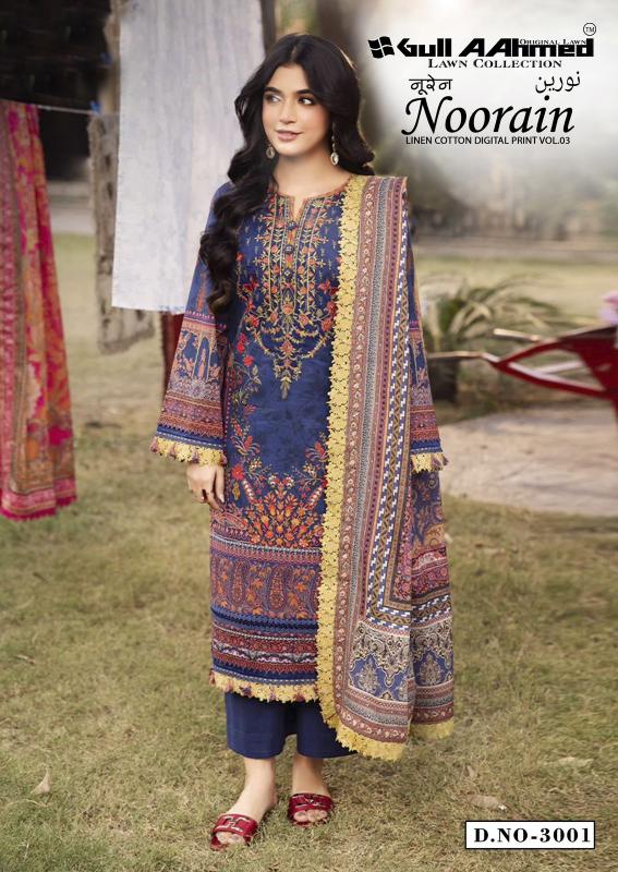 Gull AAhmed Noorain Vol-03 - Karachi Dress Material  - Wholesale Catalog
