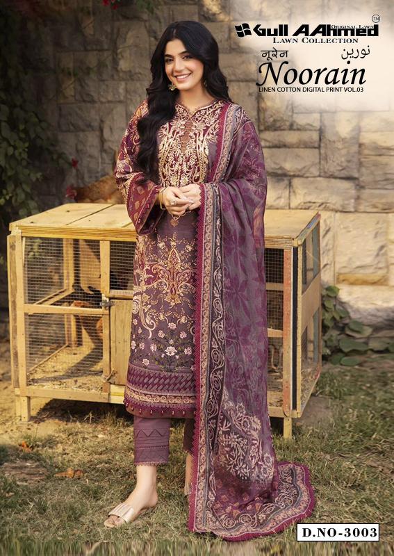 Gull AAhmed Noorain Vol-03 - Karachi Dress Material  - Wholesale Catalog
