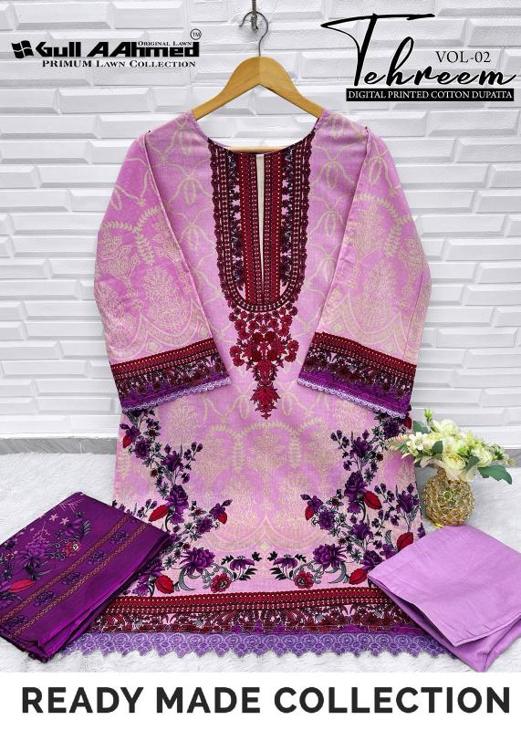 Gull Aahmed Tehreem Vol-2 – Pakistani Karachi Kurti Pant With Dupatta - Wholesale Catalog
