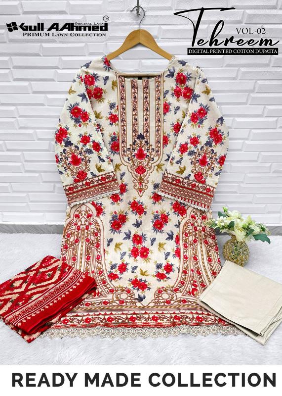 Gull Aahmed Tehreem Vol-2 – Pakistani Karachi Kurti Pant With Dupatta - Wholesale Catalog