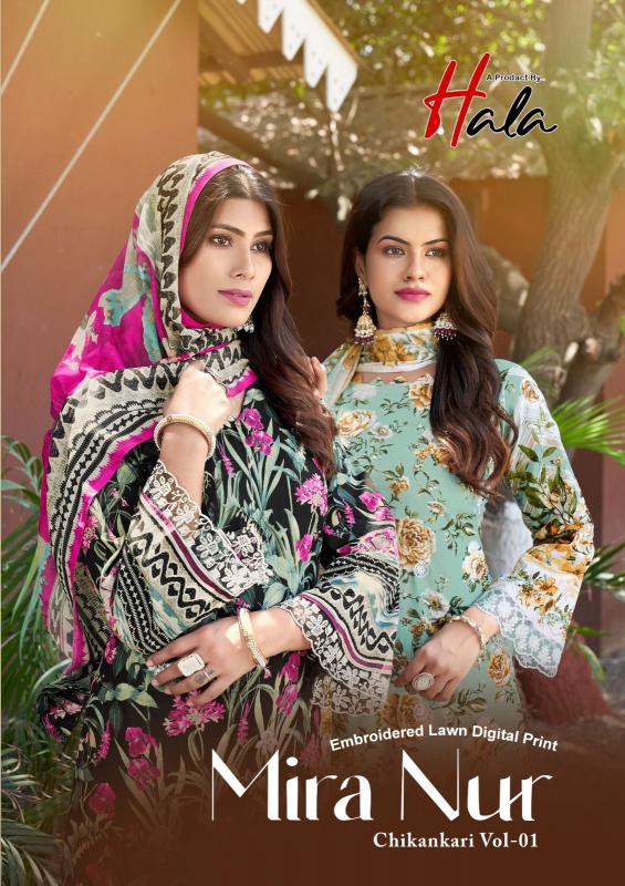Hala Mira Nur vol 1 catalog wholesale dealers for dress materials in delhi 
